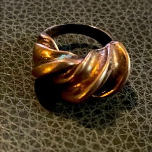 Copper tone Wave Ring